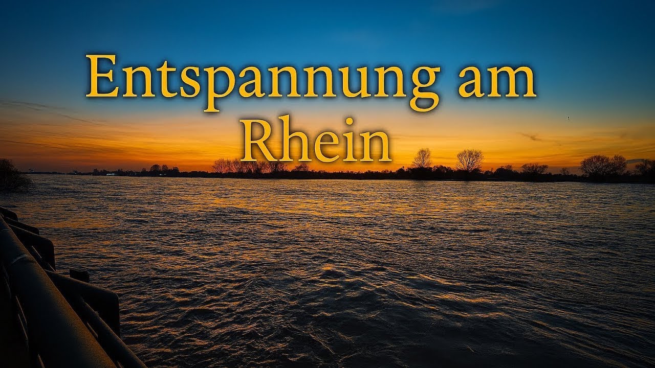 Spaziergang am Rhein kurz vor Sonnenuntergang – warmes Licht, ruhige Stimmung bis zum Kaiserplatz.