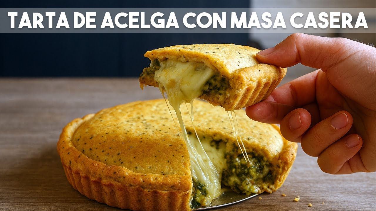 TARTA DE ACELGA CON MASA CASERA
