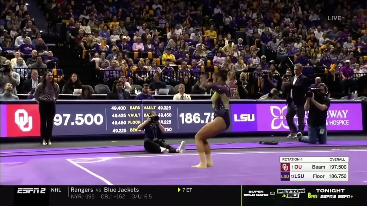 Aleah Finnegan Floor LSU vs Oklahoma 2023 9.950