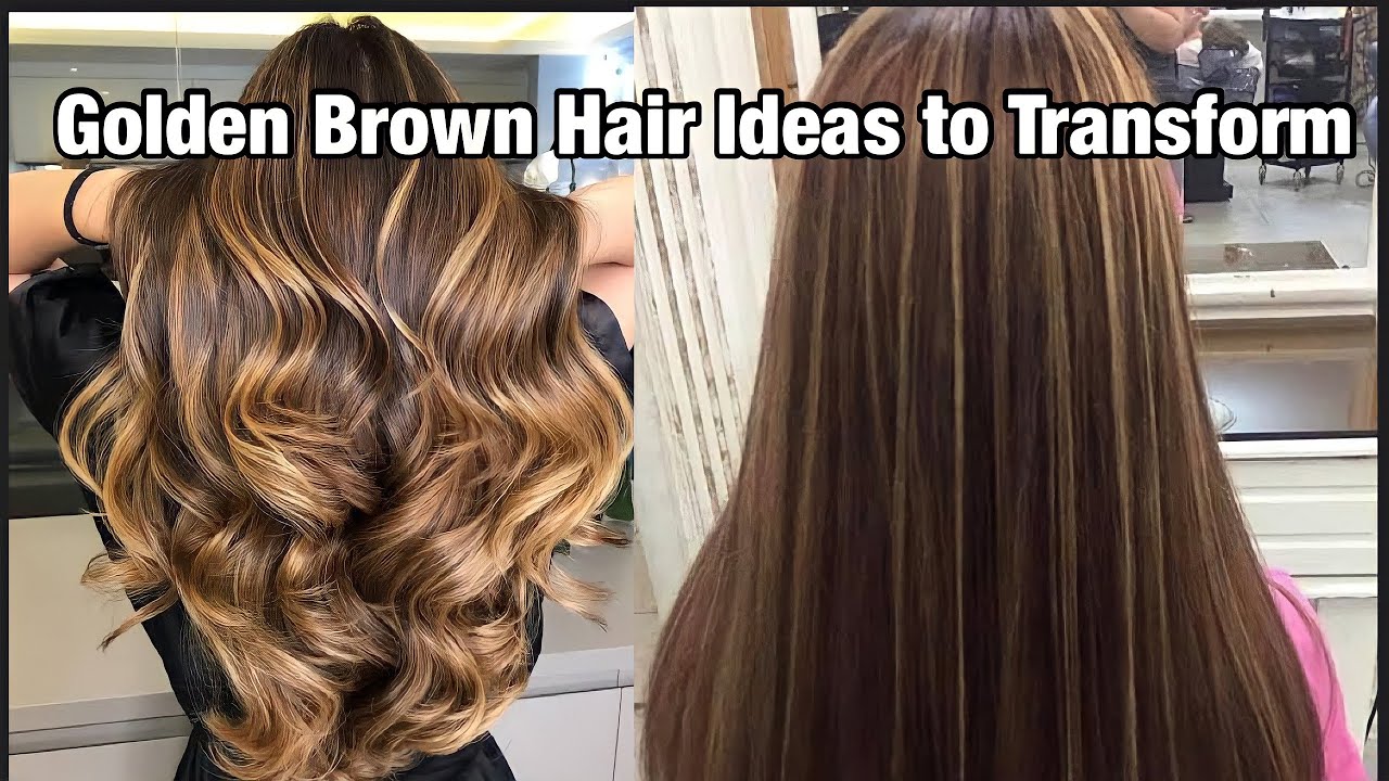 Brown Hair Color With Golden Highlights | hair highlights colour