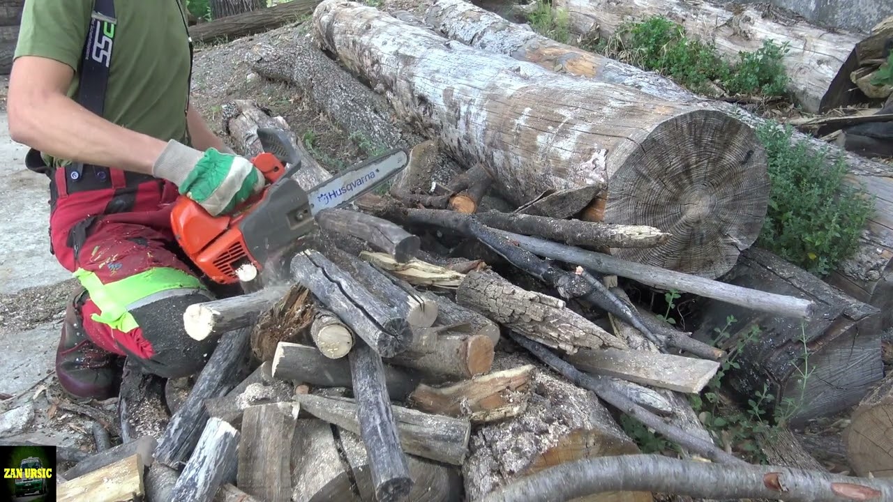 Cutting Firewood with Husqvarna T525!