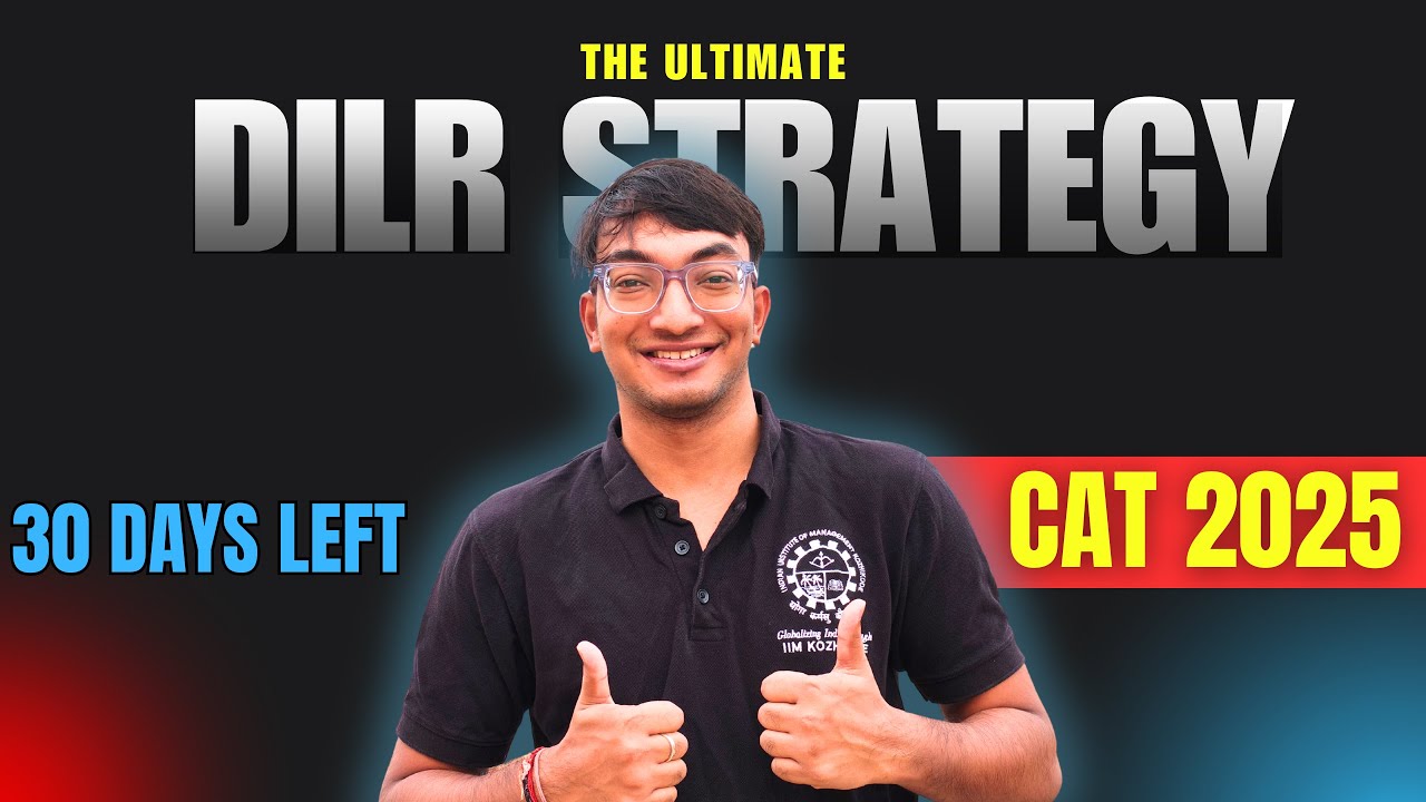 Are you unable to solve even 1 set in DILR in Mocks? 30 Days left for CAT 2025 |