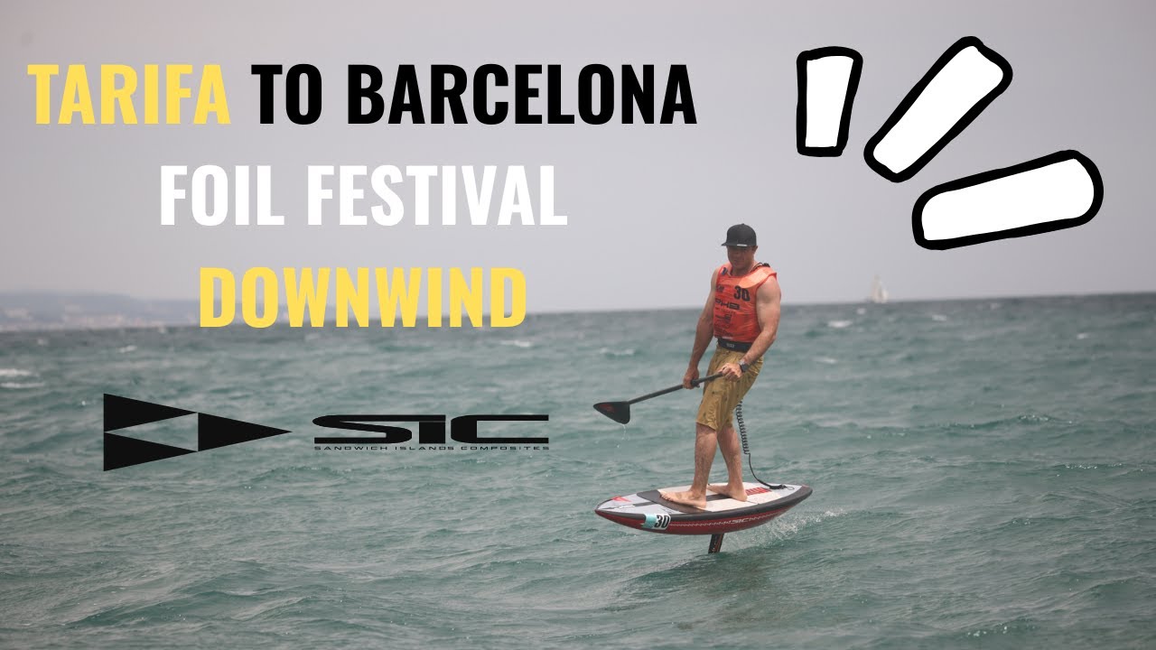 Rumbo al Barcelona Mataró Foil Festival Desde Tarifa con Sportlink y mucho downwind foil
