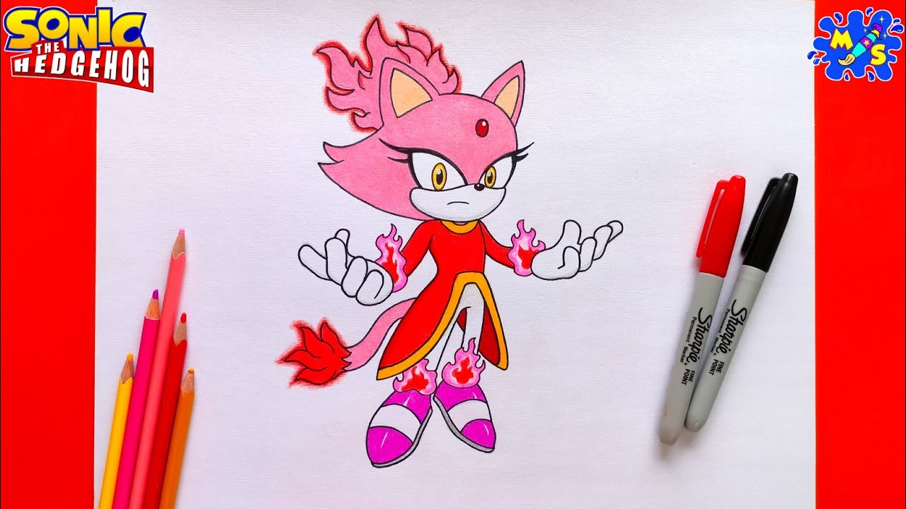 Burning Blaze Drawing || How to Draw Burning Blaze Easy Step by Step || Sonic the Hedgehog