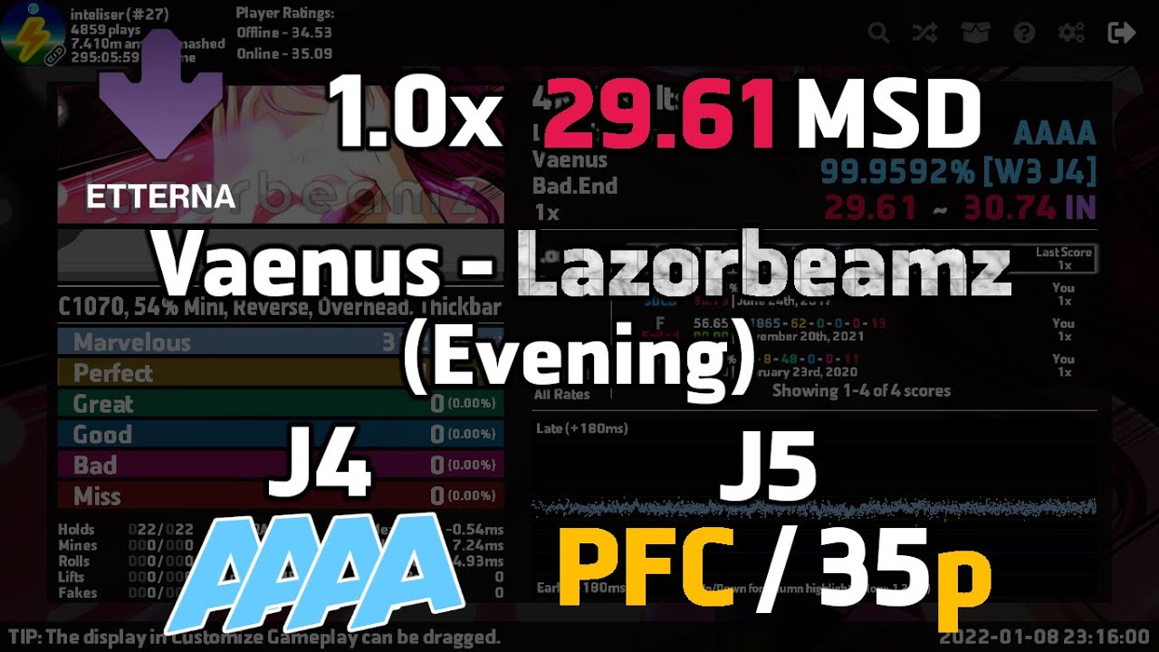 [Etterna] Lazorbeamz (Evening) J4 quad