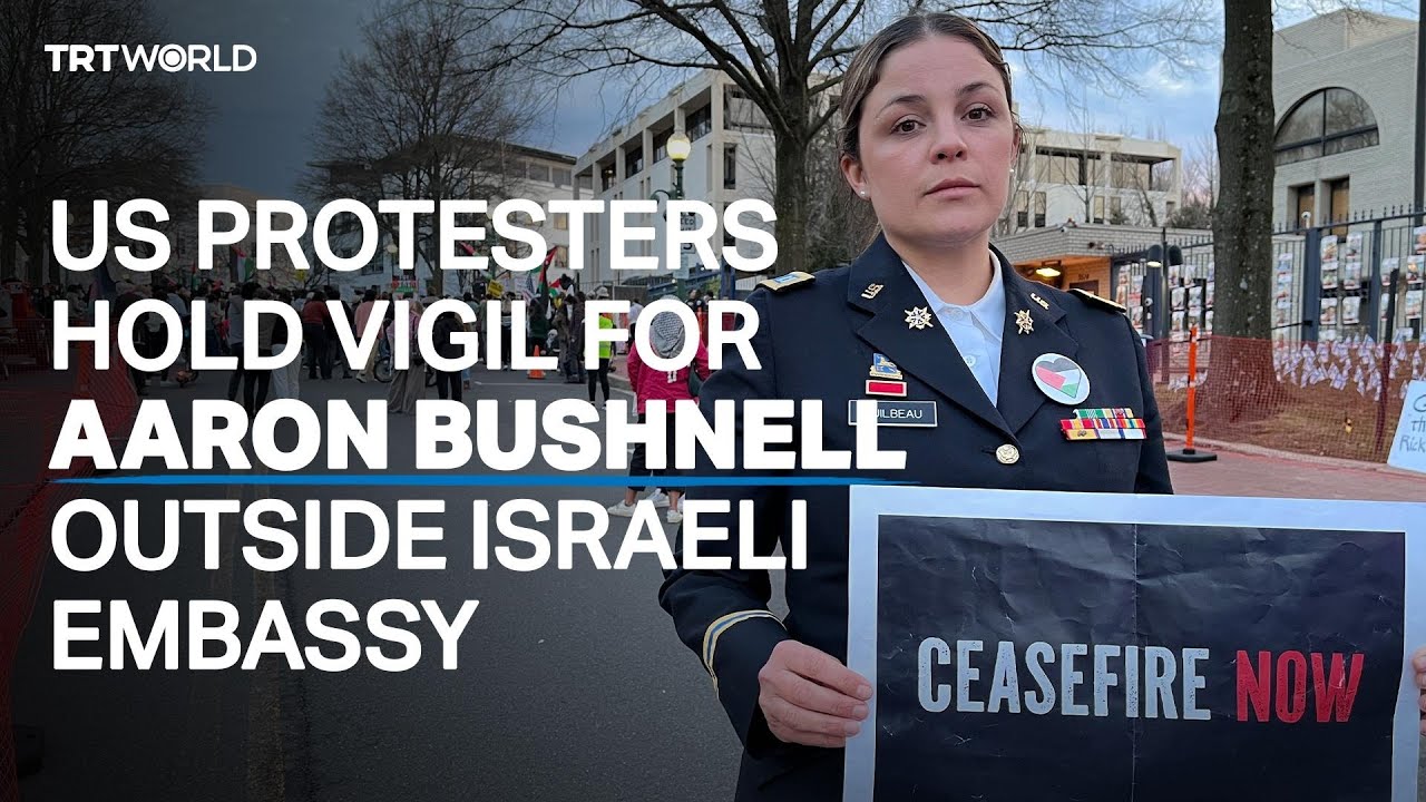 Protesters vow not to forget Aaron Bushnell&rsquo;s &lsquo;martyrdom&rsquo;