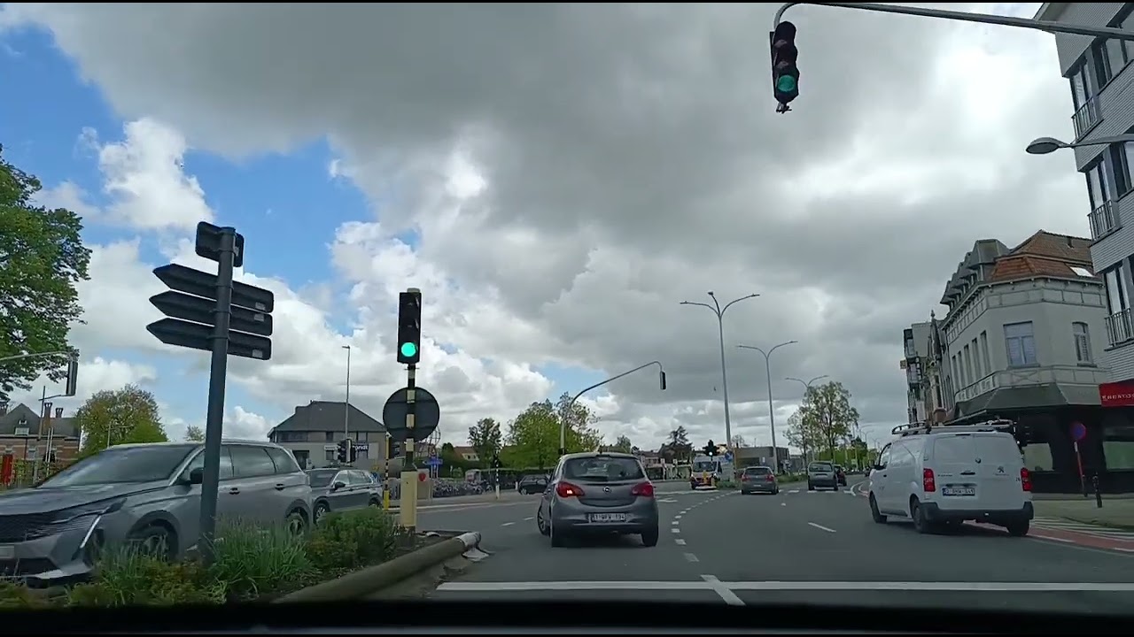 Our way going to Eeklo, Belgium a scenic road trip