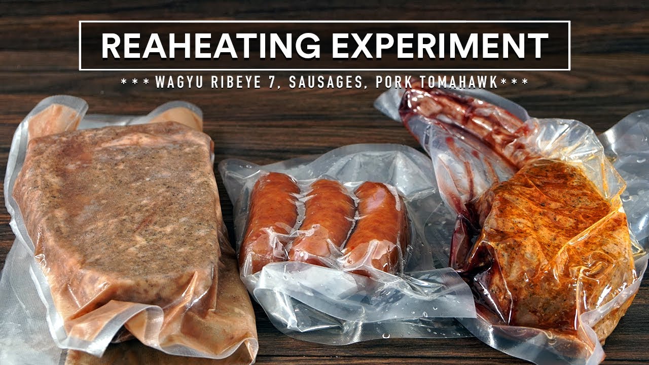 Sous Vide REHEATING Experiment - Wagyu Steak, Sausages and Pork!