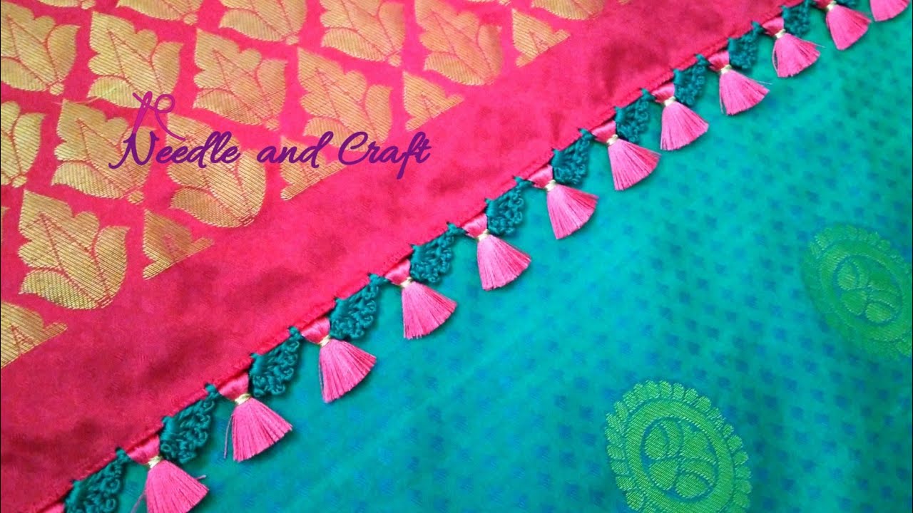 Quick, Easy & Simple Single step crochet saree kuchu without beads | Krosha design for beginners !!