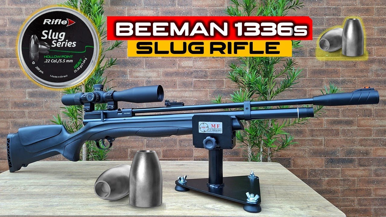 BEEMAN 1336s COM SLUG RIFLE 5.5 - PANCADA E PRECISÃO 30 METROS