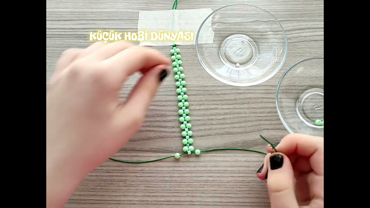 Boncuklu bileklik yapımı 💓 Kolay arkadaşlık bilekliği
