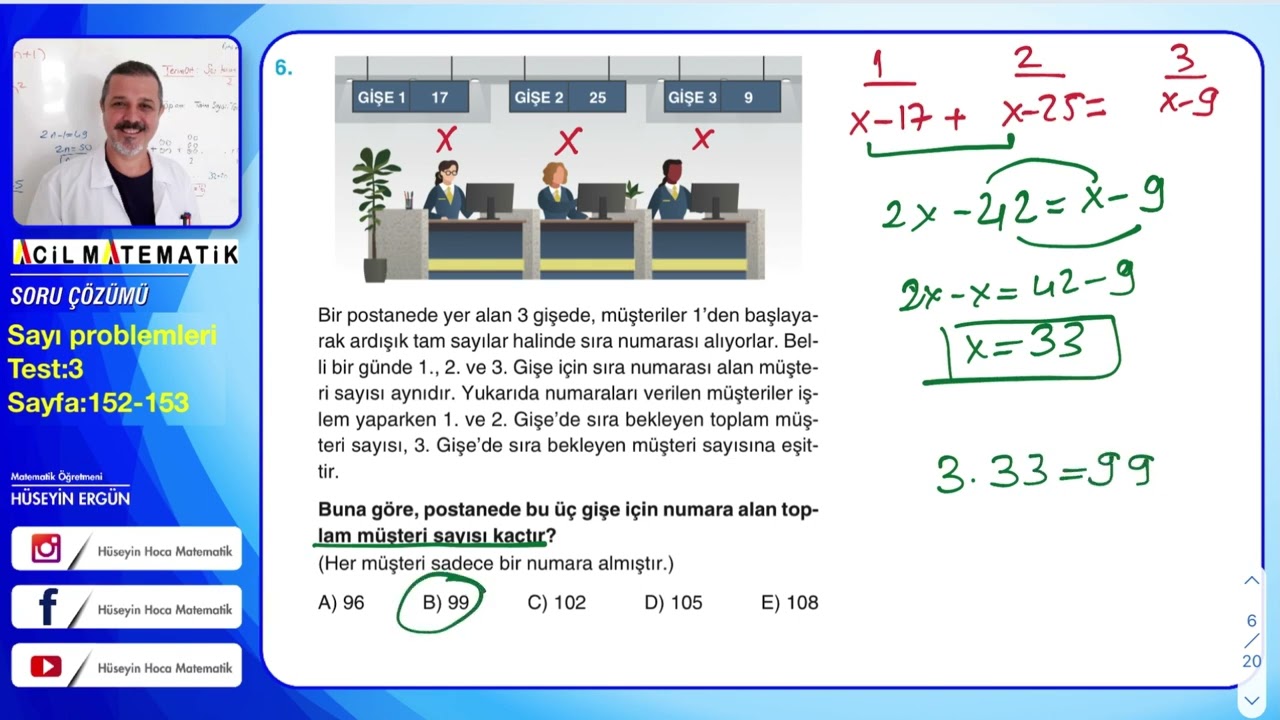 ACİL YAYINLARI MATEMATİĞİN İLACI TYT SORU BANKASI Sayı problemleri test:3 sayfa:152-152