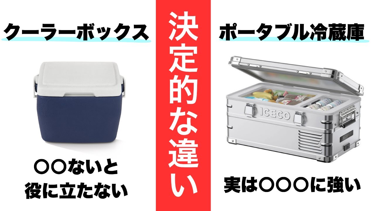 クーラーボックスとポータブル冷蔵庫徹底比較（ICECO APL35、 APL20）