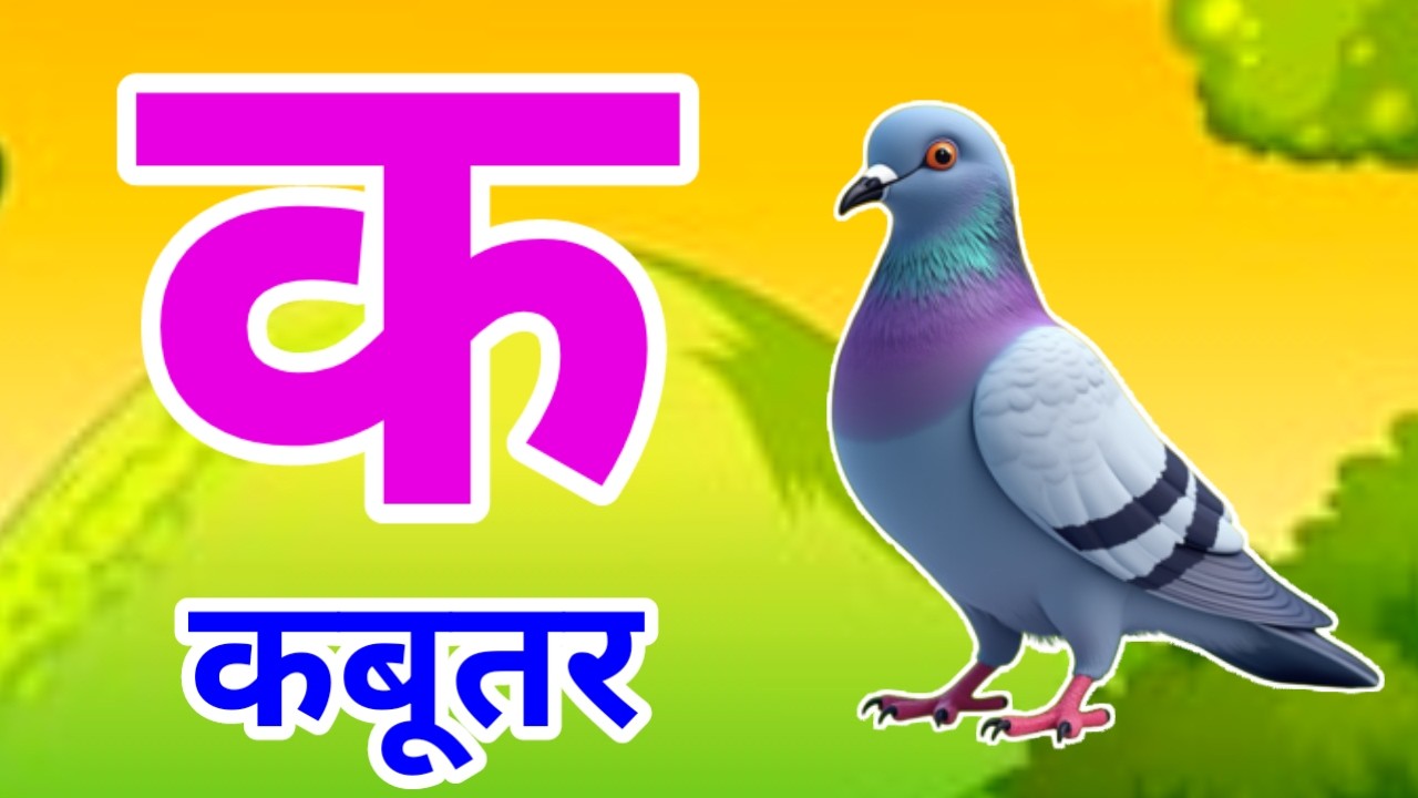 क से कबूतर | अ से अनार | Hindi Varnamala | A se Anar Aa se Aam Hindi Rhymes| Kids Learning Video 608