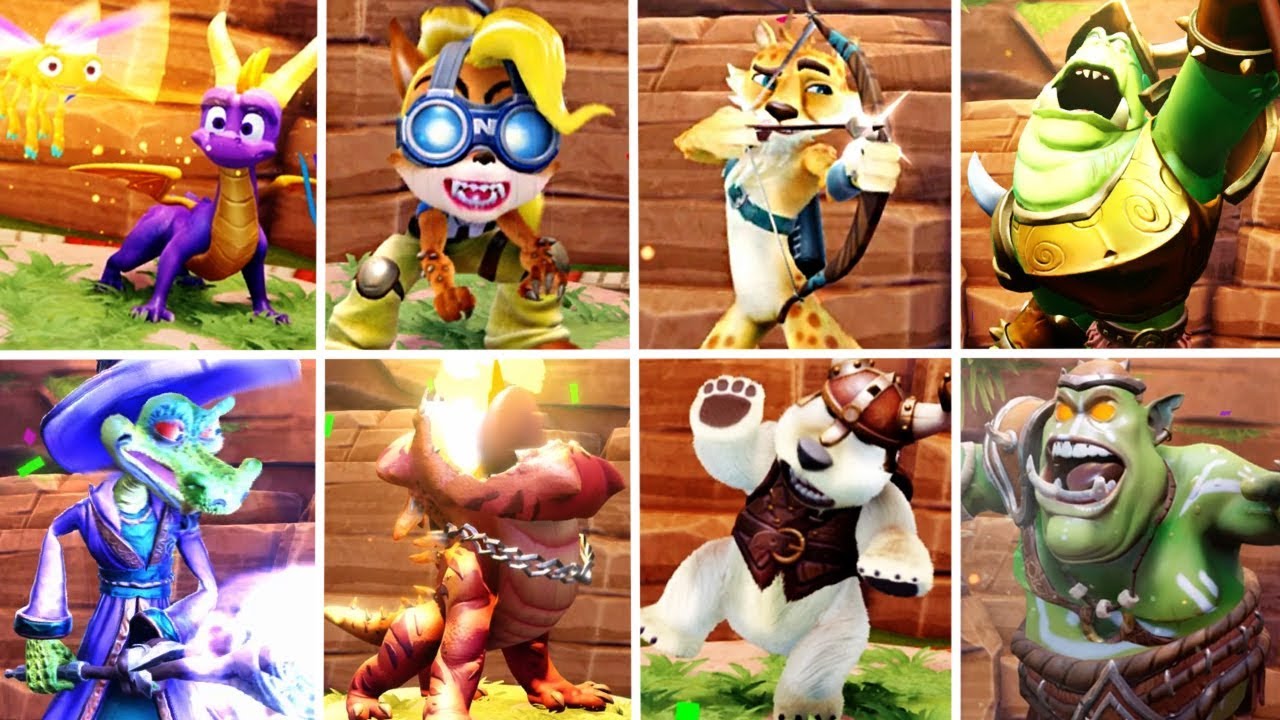 Crash Team Racing Nitro-Fueled - Victory Animations of New Legendary Skins and Characters | Spyro