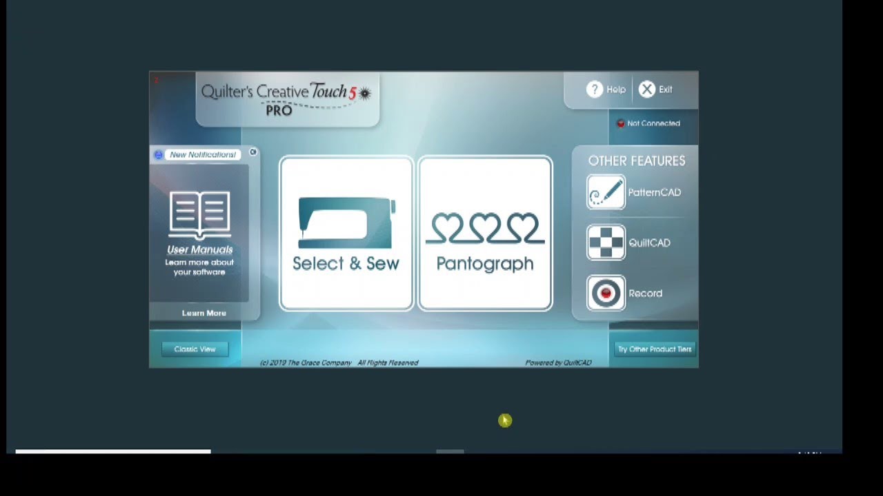 Screen Scaling in Quilters Creative Touch 5 (QCT5)