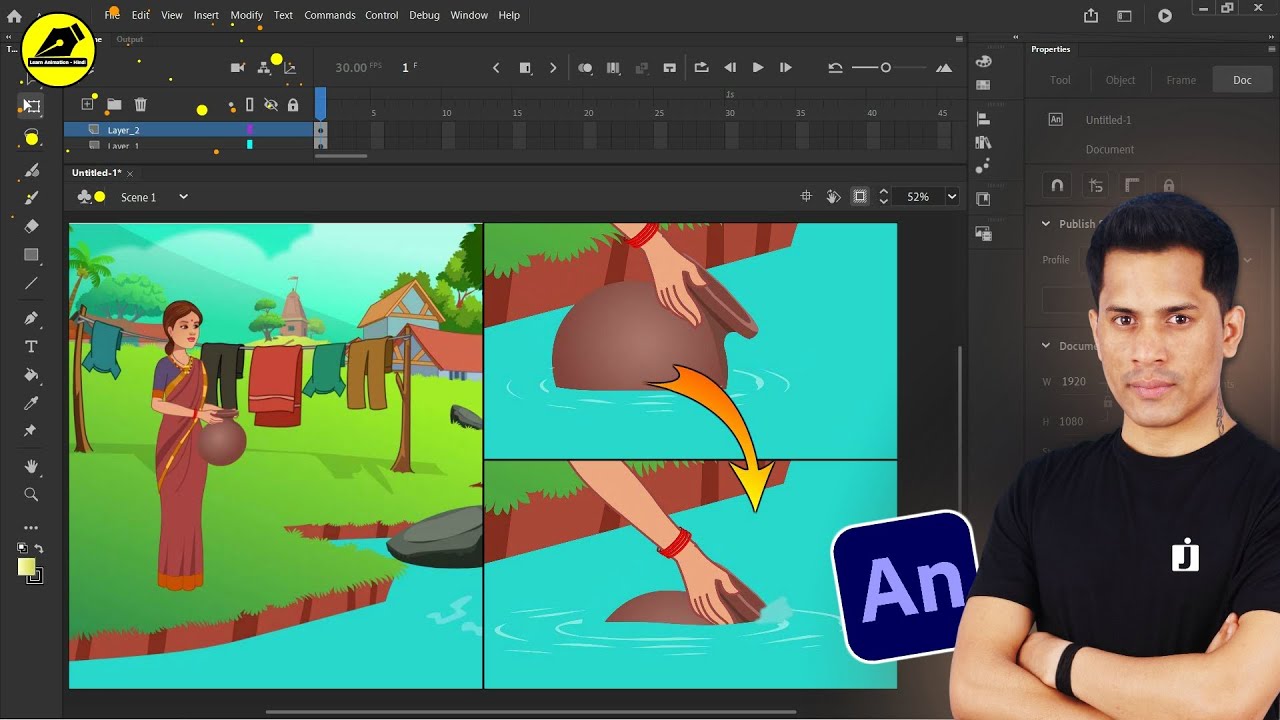 Water Fill Animation | Make Animated Videos For Youtube | 2D Animation | @LearnAnimationHindi