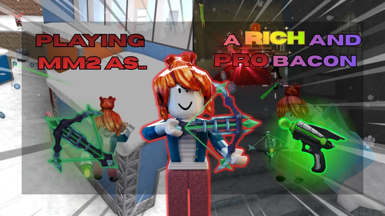 PLAYING MM2 as a RICH and PRO BACON! *JUMPSHOTS*