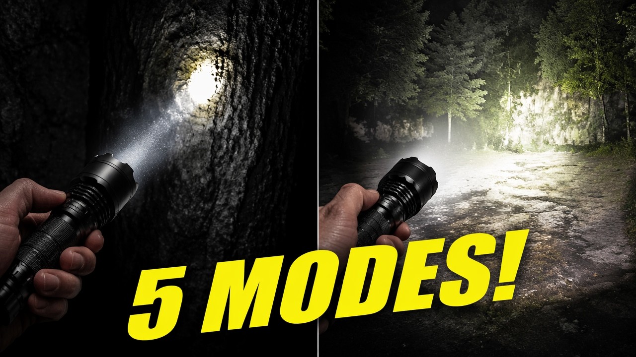 5-Mode Zoomable Tactical Flashlight Review