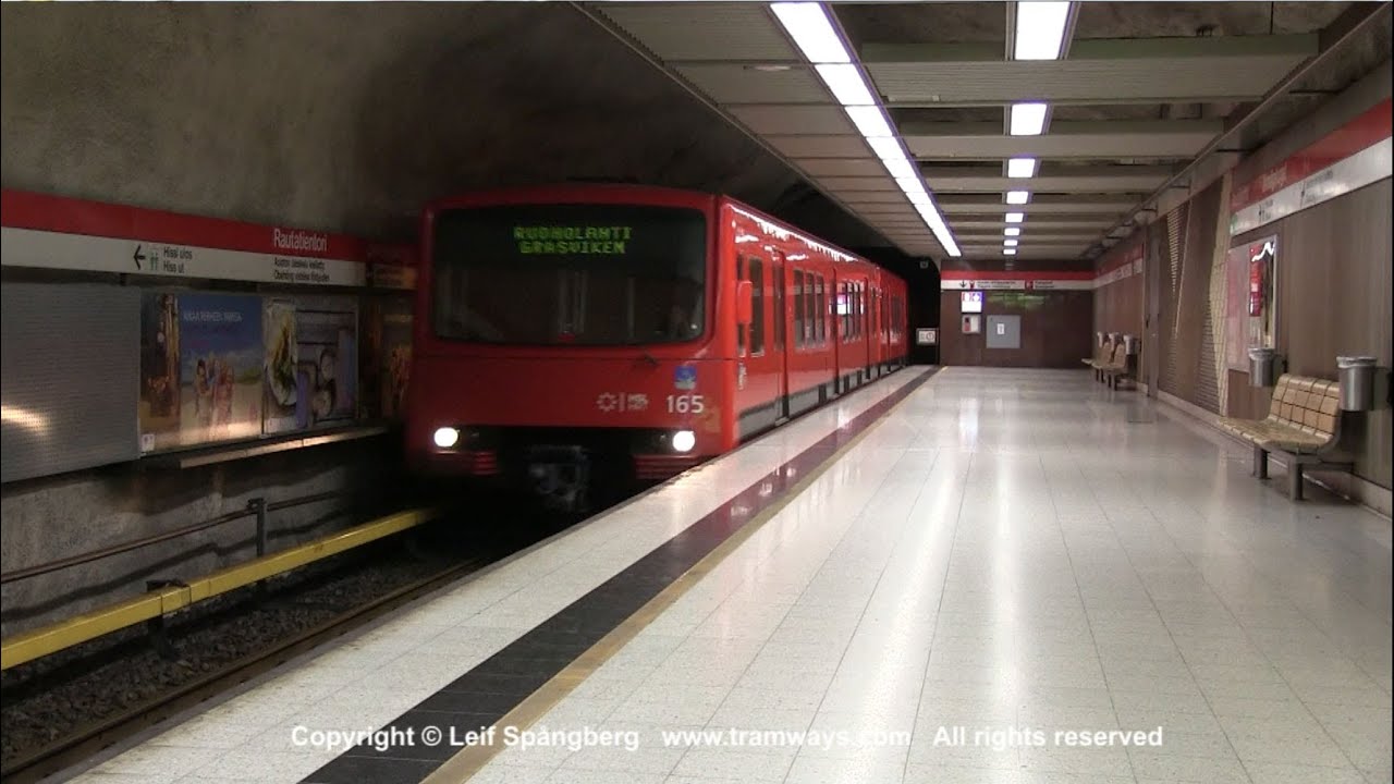 HKL / HST Metro trains at Rautaientori / Järnvägstorget, Helsinki, Finland