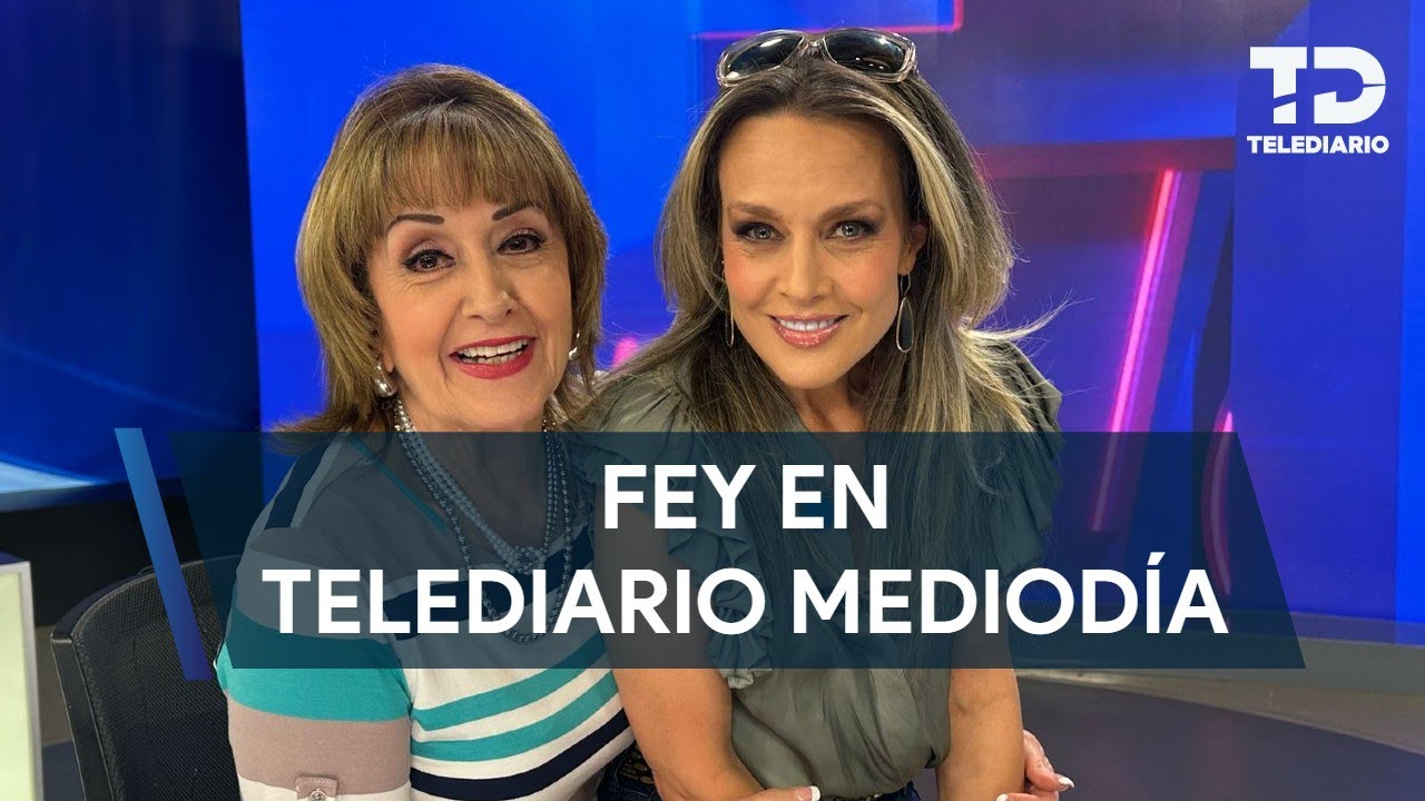 Fey visita a María Julia Lafuente en Telediario Mediodía