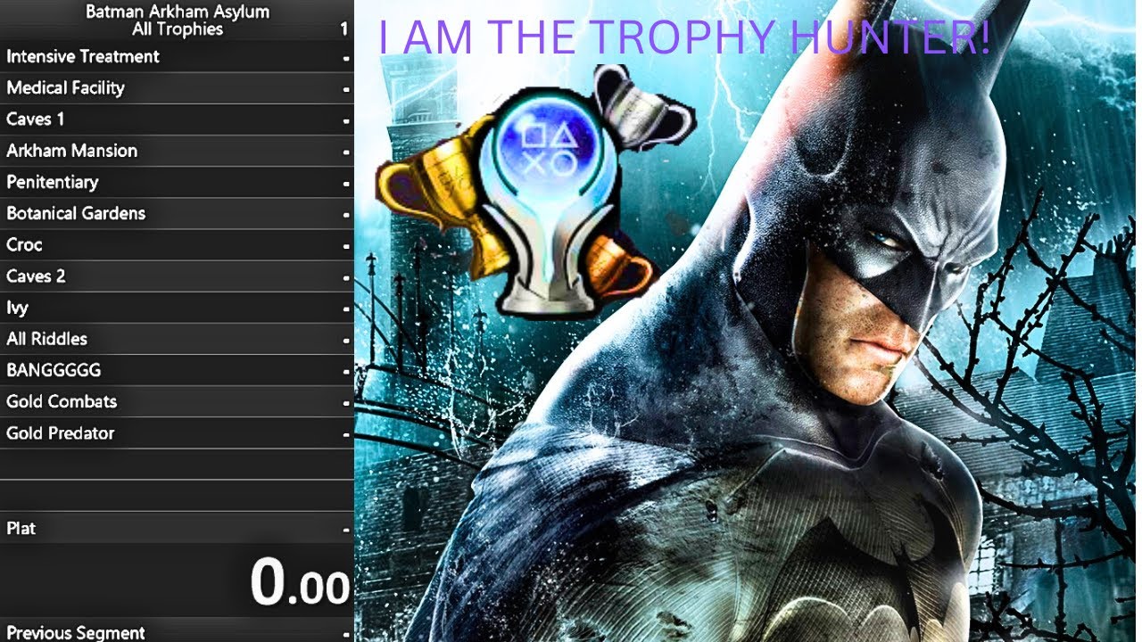 Batman Arkham Asylum All Trophies Speedrun (5:26:51) NO COMMENTARY