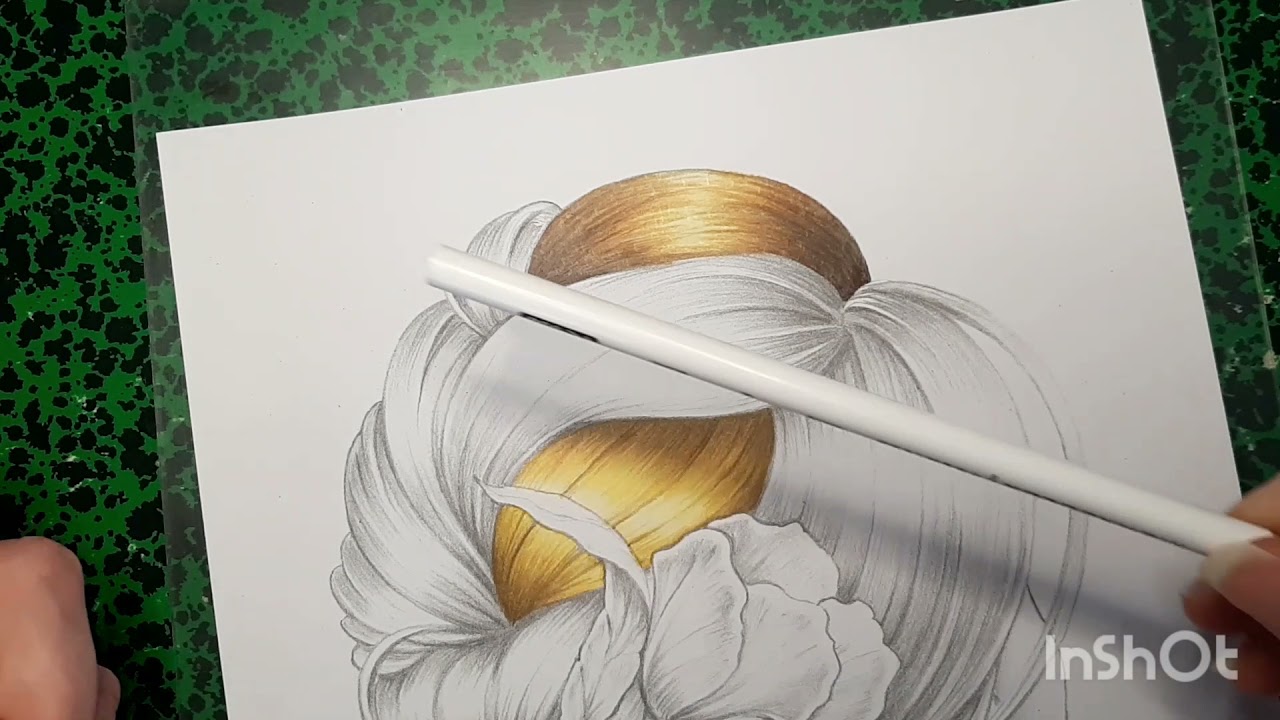 Tuto + combo cheveux - crayons  de couleurs Brutfuner