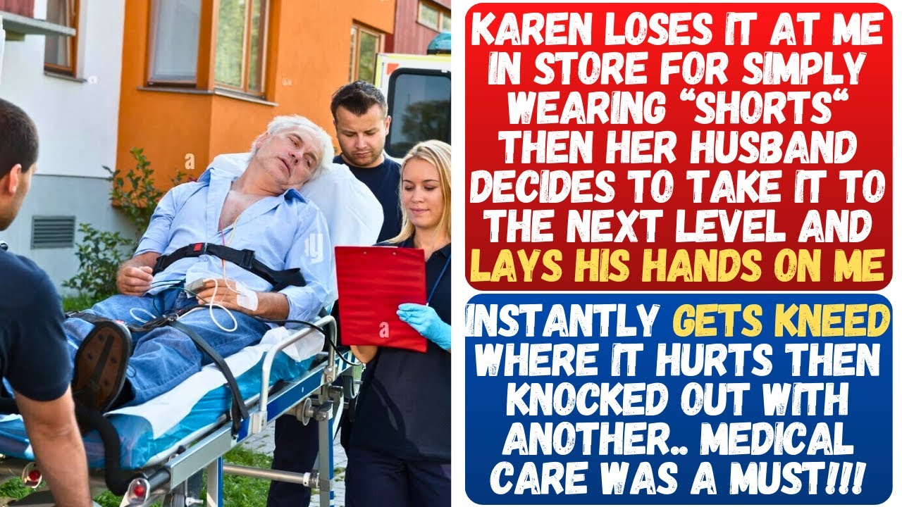 Karen Sends Her Husband To Lay His Hands On Me In Store For Simply Wearing Shorts! Gets KNEED Down!