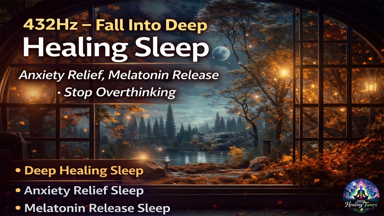 432Hz - Fall Into Deep Healing Sleep • Anxiety Relief, Melatonin Release • Stop Overthinking