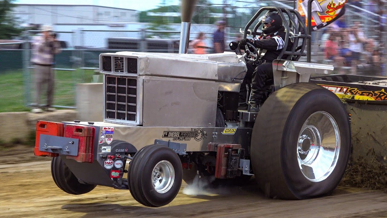 2024 Tractor Pulling: Hot Farm Tractors: Peru, IN. Miami County Fair Pull. Indiana Pulling League.