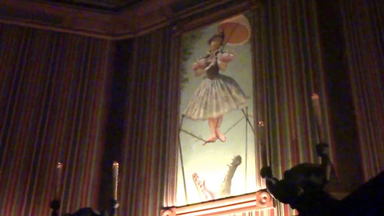The Haunted Mansion Stretching Room in HD 1080P Disneyland