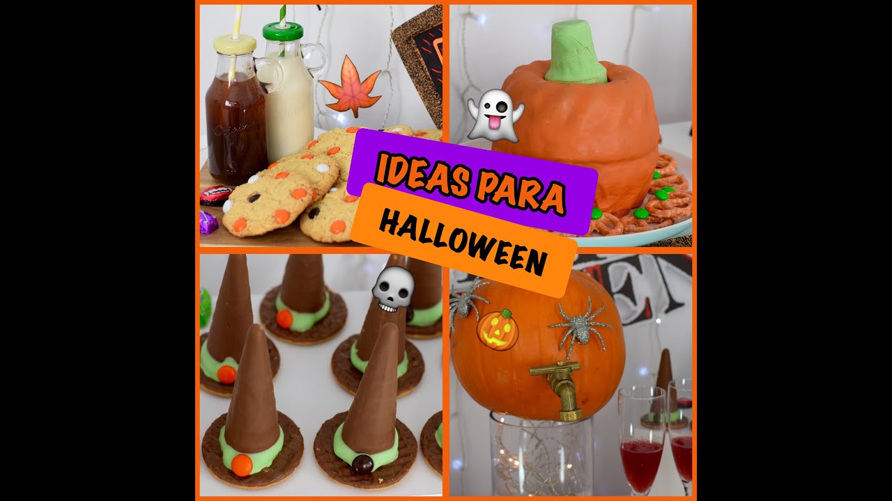 IDEAS DULCES PARA HALLOWEEN !! (SNACKS SENCILLOS Y DELICIOSOS) 🎃🎃🎃