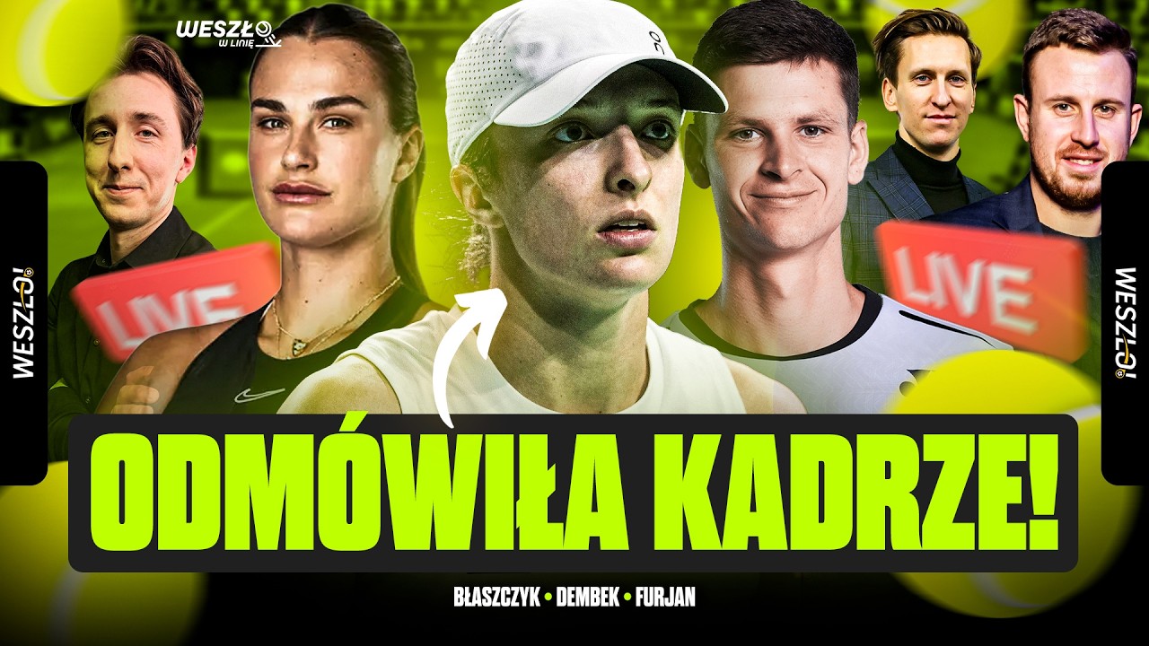ŚWIĄTEK I HURKACZ SZUKAJĄ TRENERA! SABALENKA NAJLEPSZA NA ŚWIECIE | WESZŁO W LINIĘ LIVE
