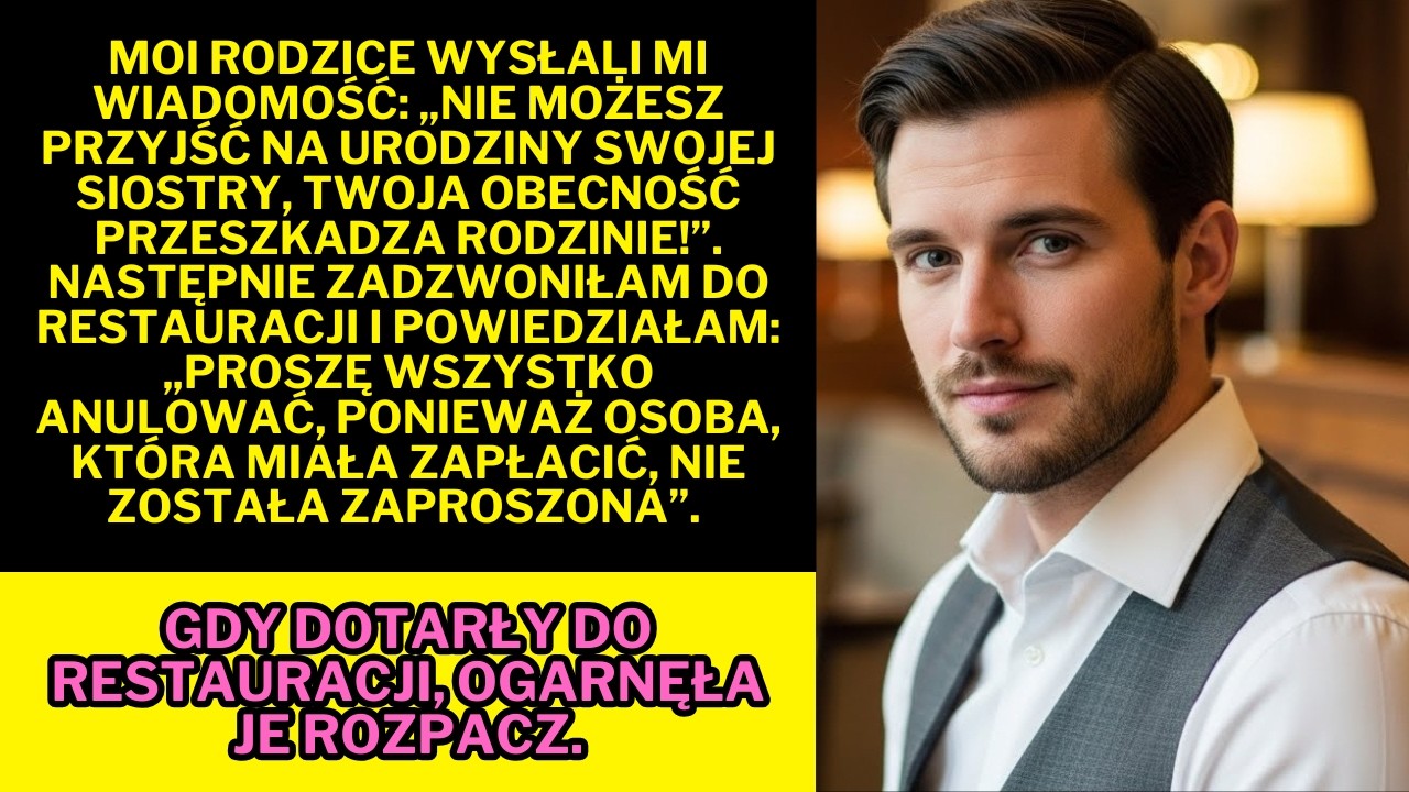 Moi rodzice zabronili mi pójść na urodziny mojej siostry… więc wszystko odwołałam, a oni....