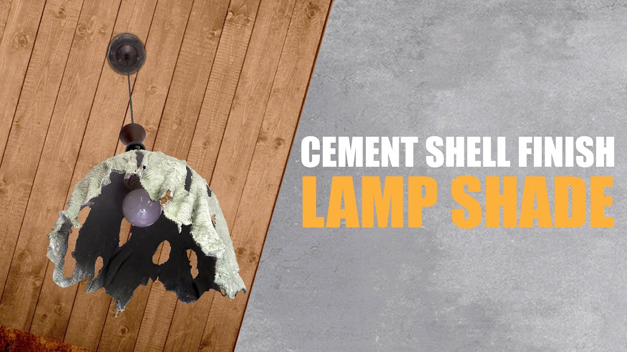 Cement shell lampshade | Hanging lamp Decoration by waste fabric and cement💡😍