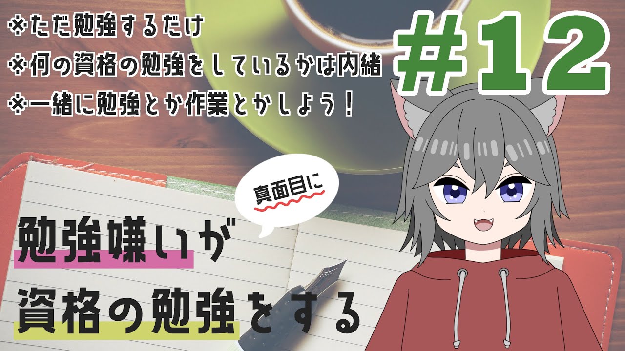 【study with me】1時間勉強する #12 【個人Vtuber】