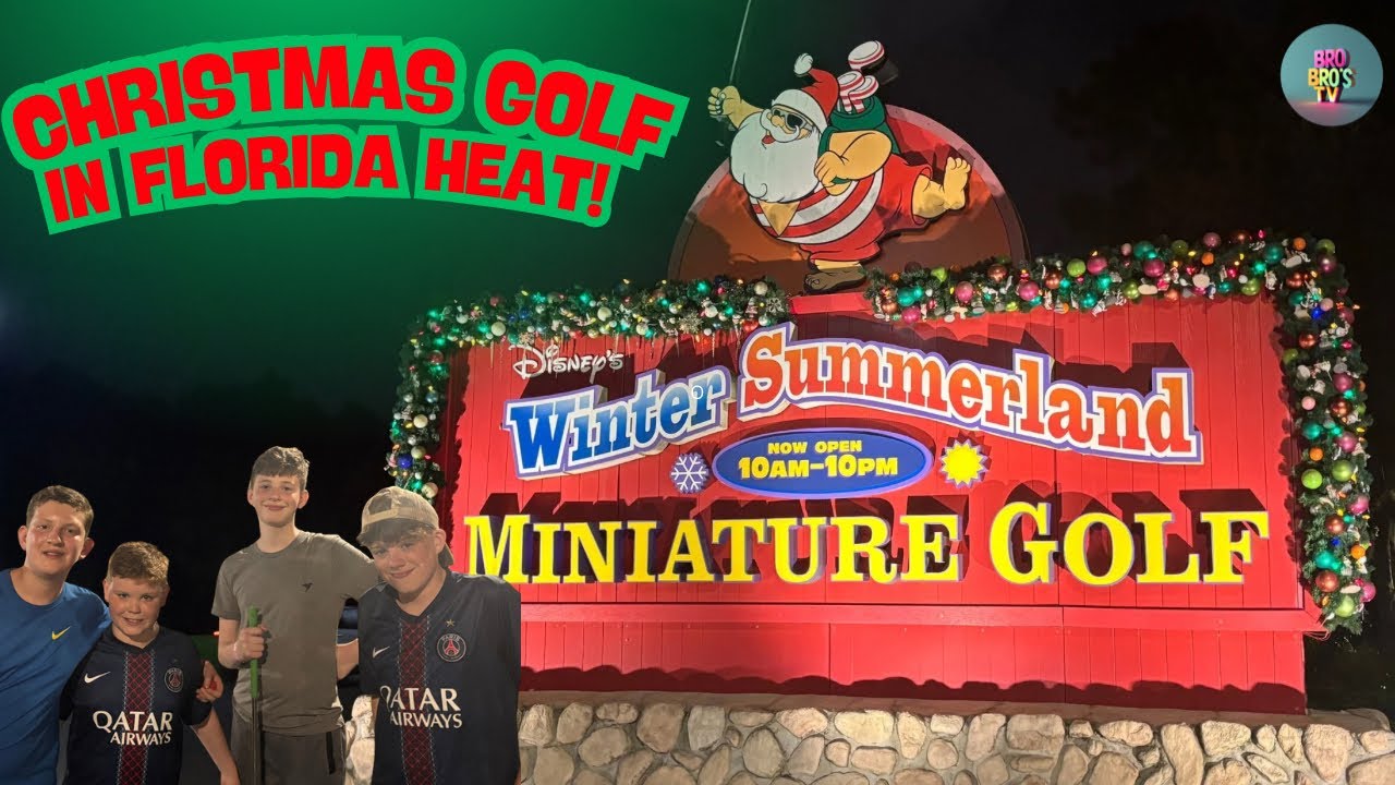Christmas Mini Golf Challenge at Mickey’s Winter Summerland | 4 Boys, 18 Holes, 1 Winner!