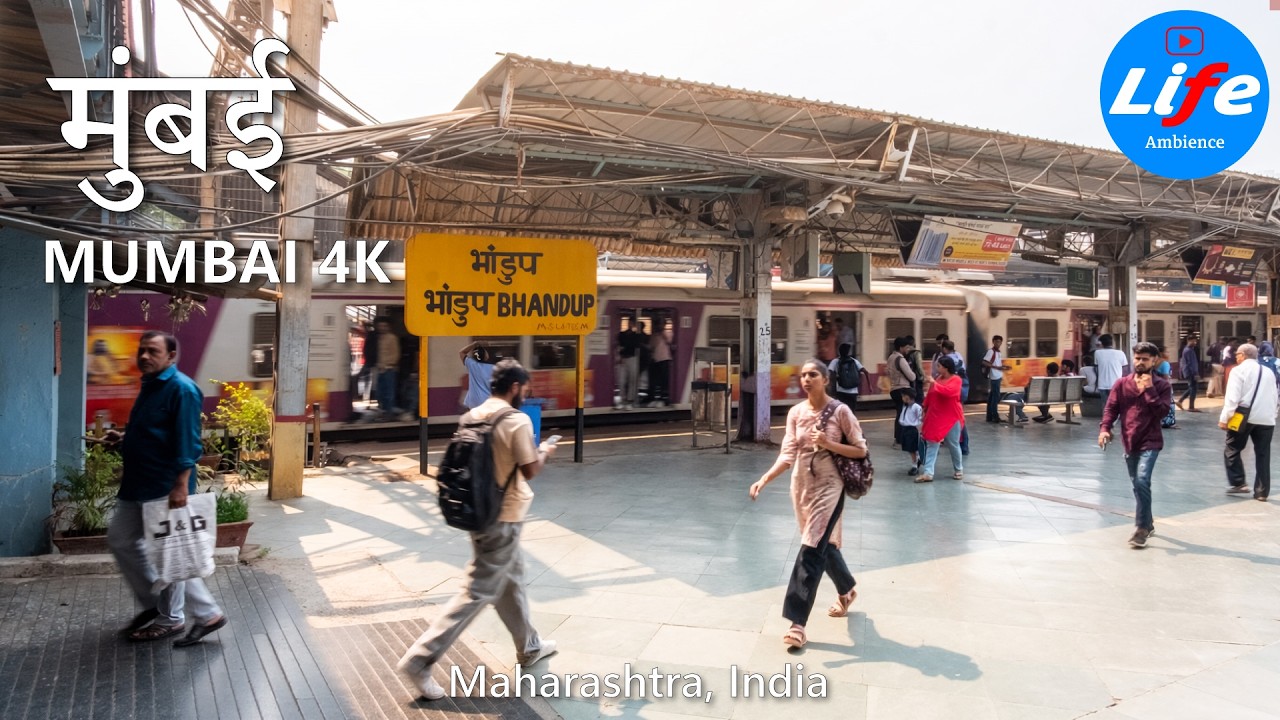 Bhandup, Mumbai 🇮🇳 - Bustling Morning Walk - India walking Tour 4K