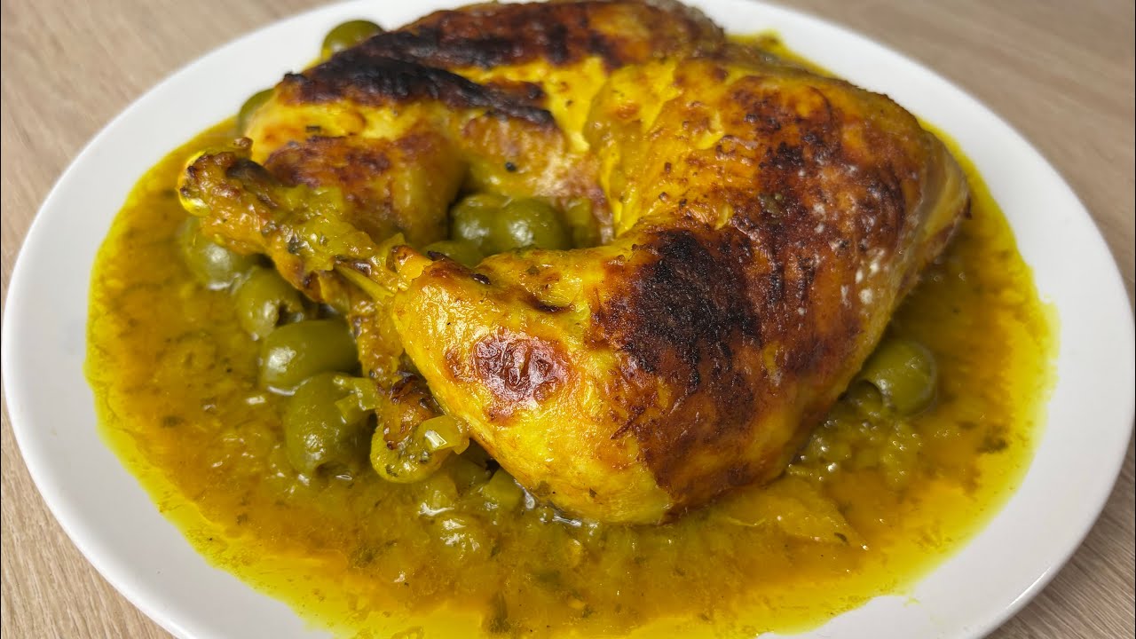 Poulet aux olives à la marocaine: recette facile et rapide 
