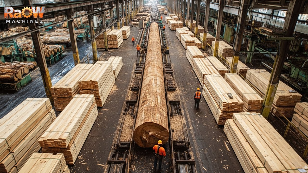 How Logs Become Lumber: Inside America’s Mills Producing Laminated Veneer Lumber LVL & Mass Timber