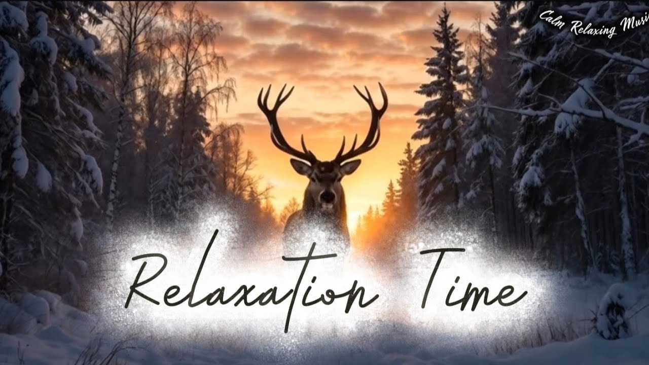 Cozy Winter Ambience: Relaxing Piano with Dogs & Forest Animals