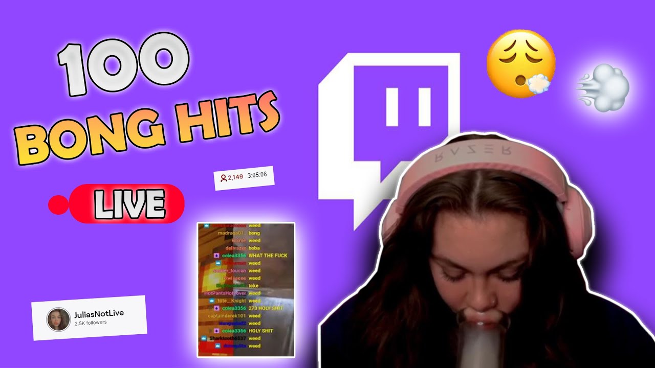 Doing 100 Bong Hits LIVE On Twitch