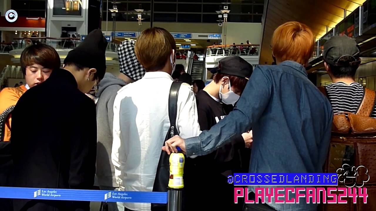 [FANCAM] 130428 BEAST 비스트 and BTOB 비투비 @ LAX Airport 1