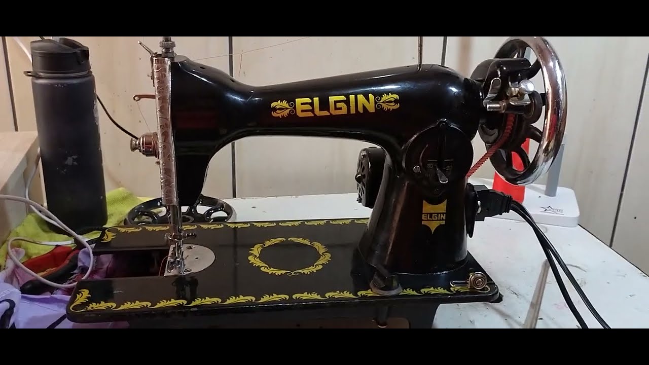 Máquina de costura elgin e Singer alavanca do comprimento do ponto cai quando costura