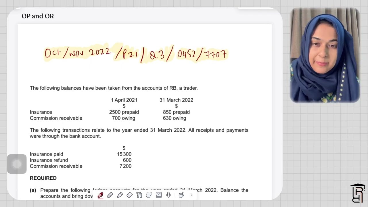 Other payables and other receivables. Oct/Nov 2022/P21/ Q3
