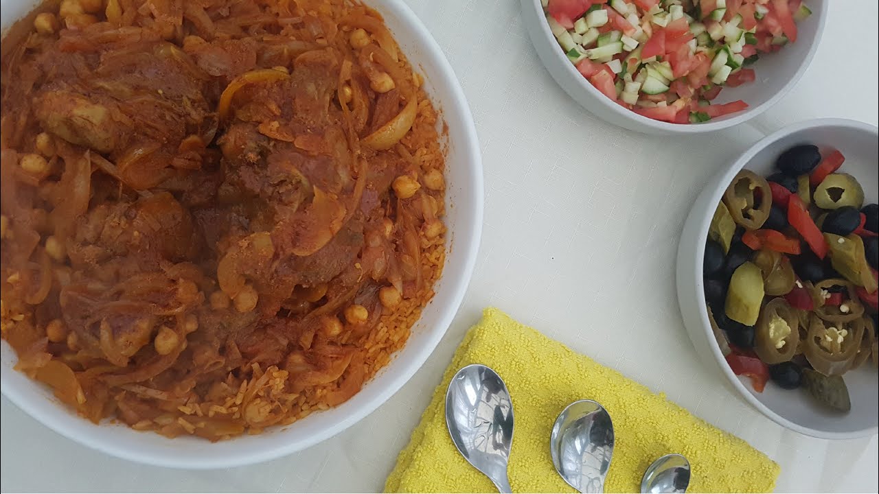 الرز المسقي الليبي - رز بالبصلة