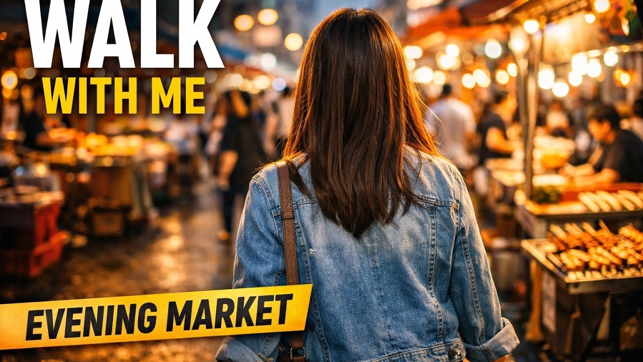Crowded Streets, Calm Mind | Evening Market Walk With Me