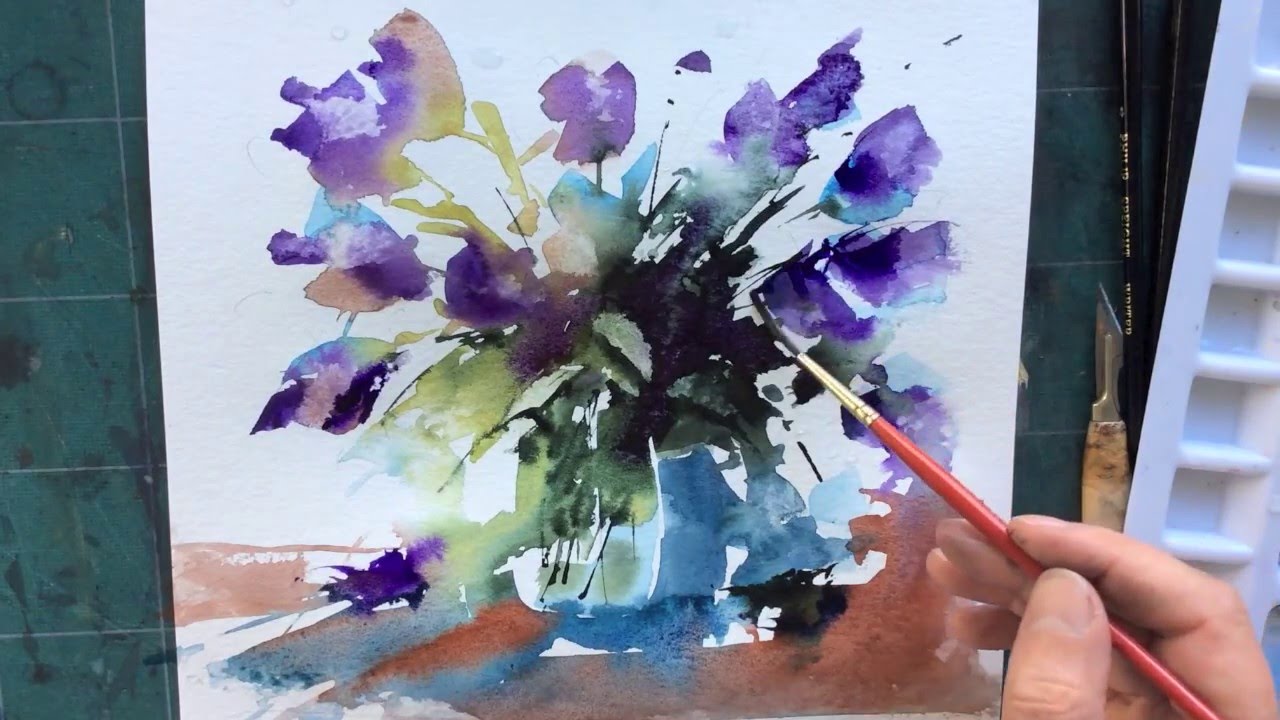LooseWatercolours.com 'Purple Blast' with Andrew Geeson