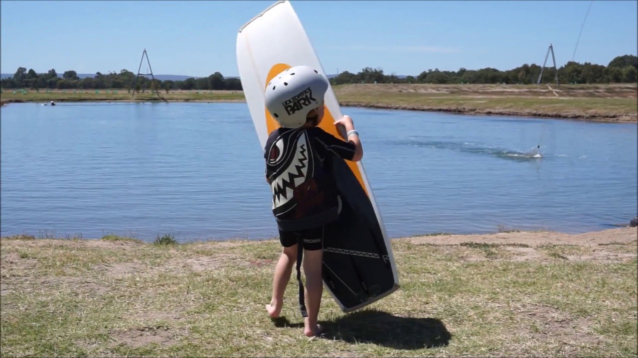 Teaching our 3 year old to wakeboard with 2 year old triplets