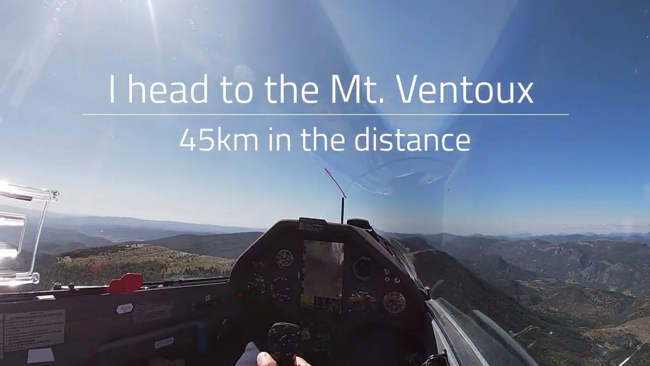 Ridge soaring to Mont Ventoux